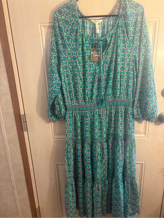 Matilda Jane Dresses & Skirts - Matilda Jane Floral Tie-Front Midi Dress Large Womens Boho Cottagecore
